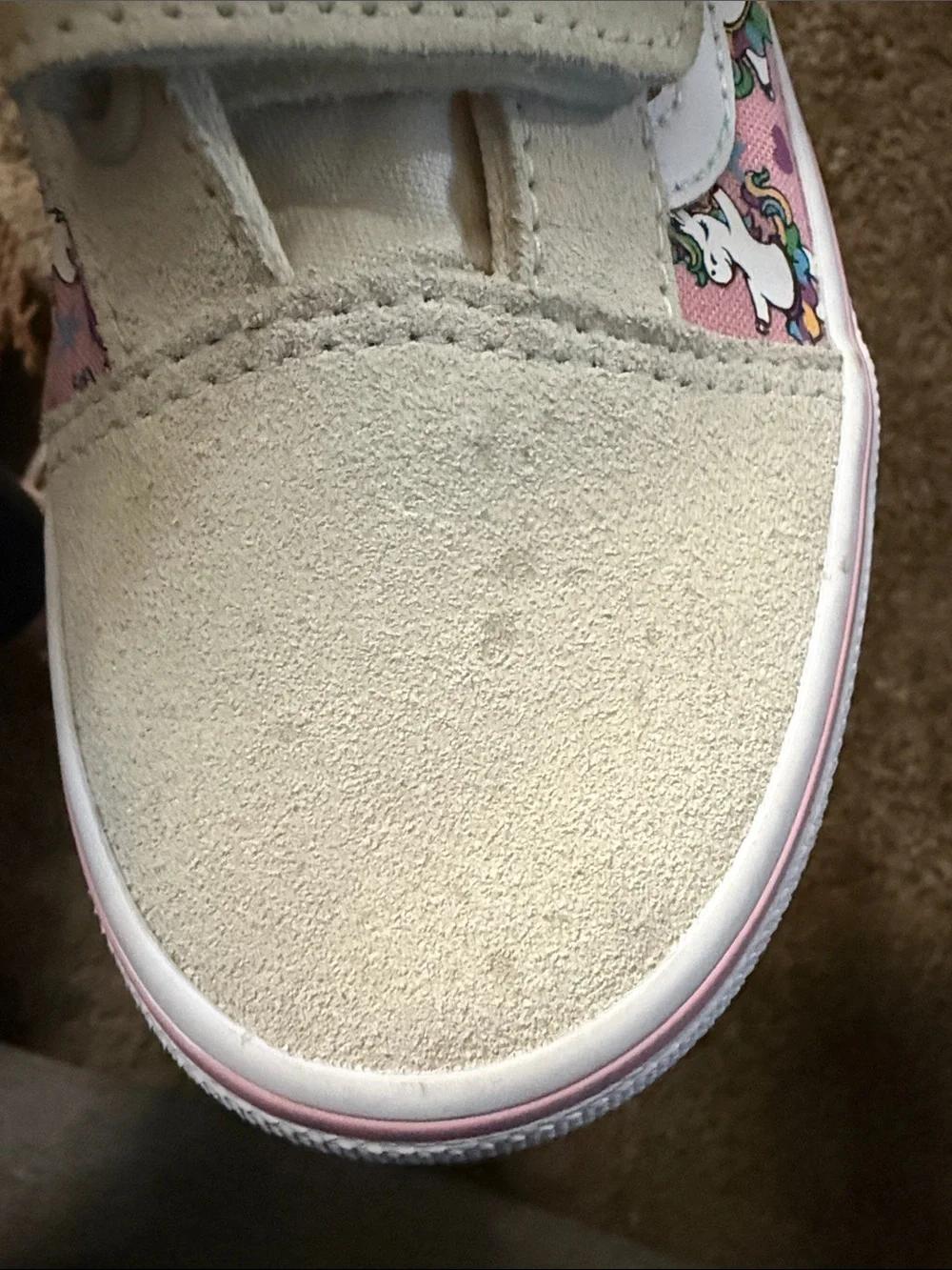Vans Kids Unicorn Print Pink Velcro Sneakers size 2.5 kids